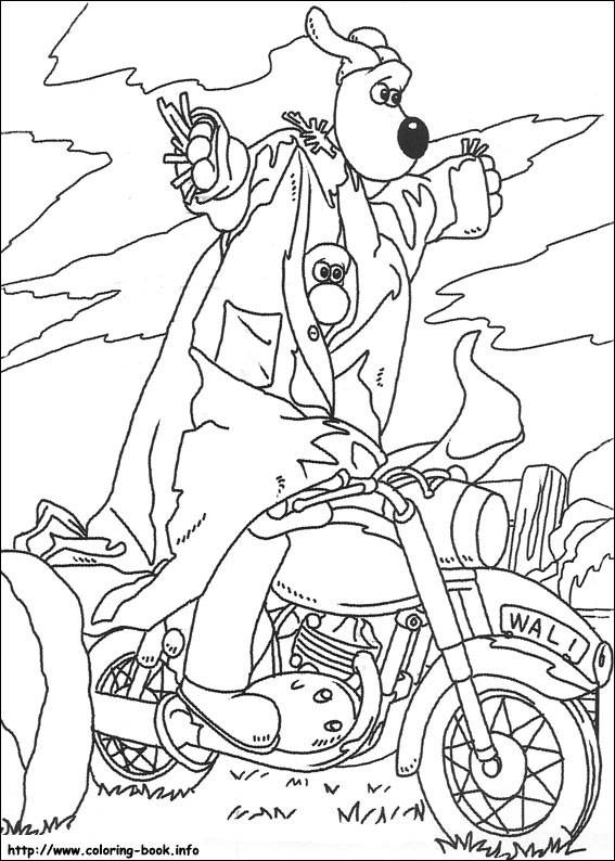 Wallace and Gromit coloring picture